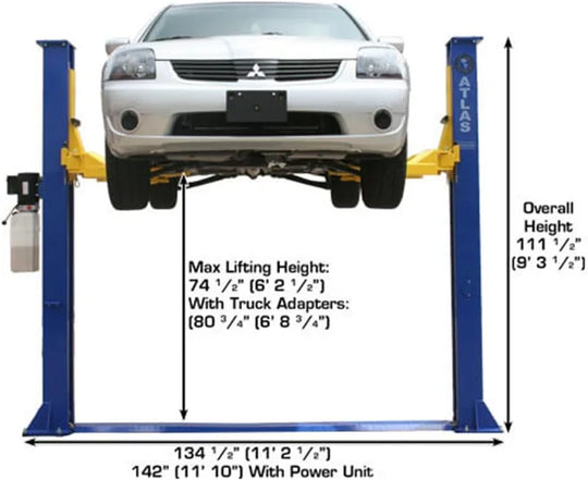 Atlas 9KBPX 9,000 lb Baseplate 2 Post Vehicle Lift