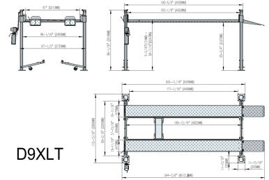 APlusLift Falcon 9,000LB 4-Post Portable Parking Storage Service Car Lift – HW-D9XLT