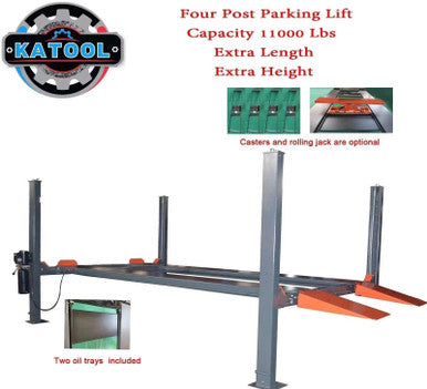 11000 Lbs Four Post Parking Lift 4-Post Auto Lift Garage Lift Storage