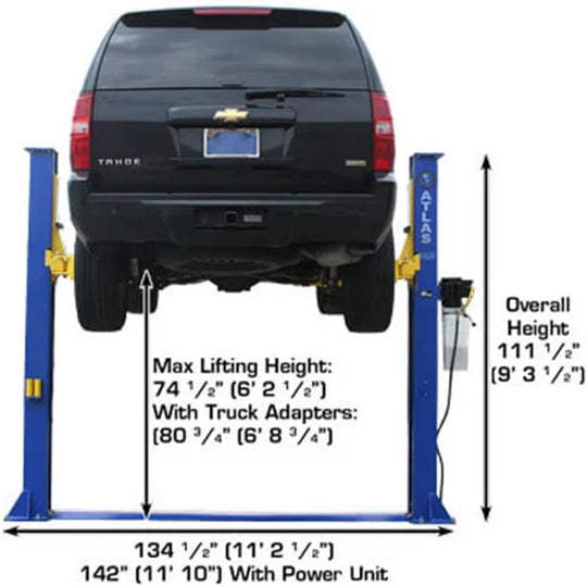 Atlas 9KBPX 9,000 lb Baseplate 2 Post Vehicle Lift