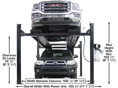 Apex 9 ALI Certified Hobbyist 9,000 Lb. Capacity 4-Post Parking Car Lift