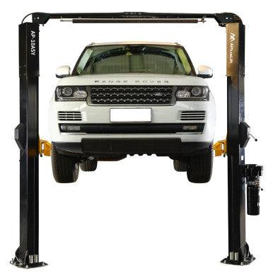 APlusLift 10,000LB 2-Post Overhead Symmetrical and Truly Asymmetrical Single Release Car Lift with 3 Year Warranty – HW-10ASY