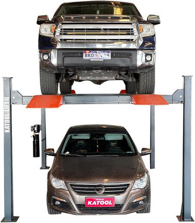 KATOOL 3.0HP 11000Lbs Lifting Height 84 Inch 4 Post Lift 110v Four Post Parking Lift 4-Post Auto Lift Garage Lift Storage