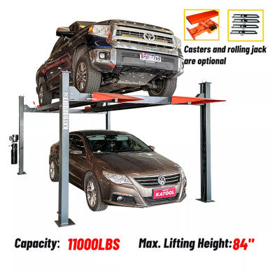 11000 Lbs Four Post Parking Lift 4-Post Auto Lift Garage Lift Storage