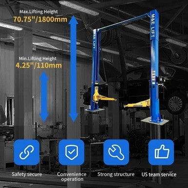 2 Post Lift 11000lbs Two Post Lift Auto Lift Car Lift Hoist Equipment ME-LM110S