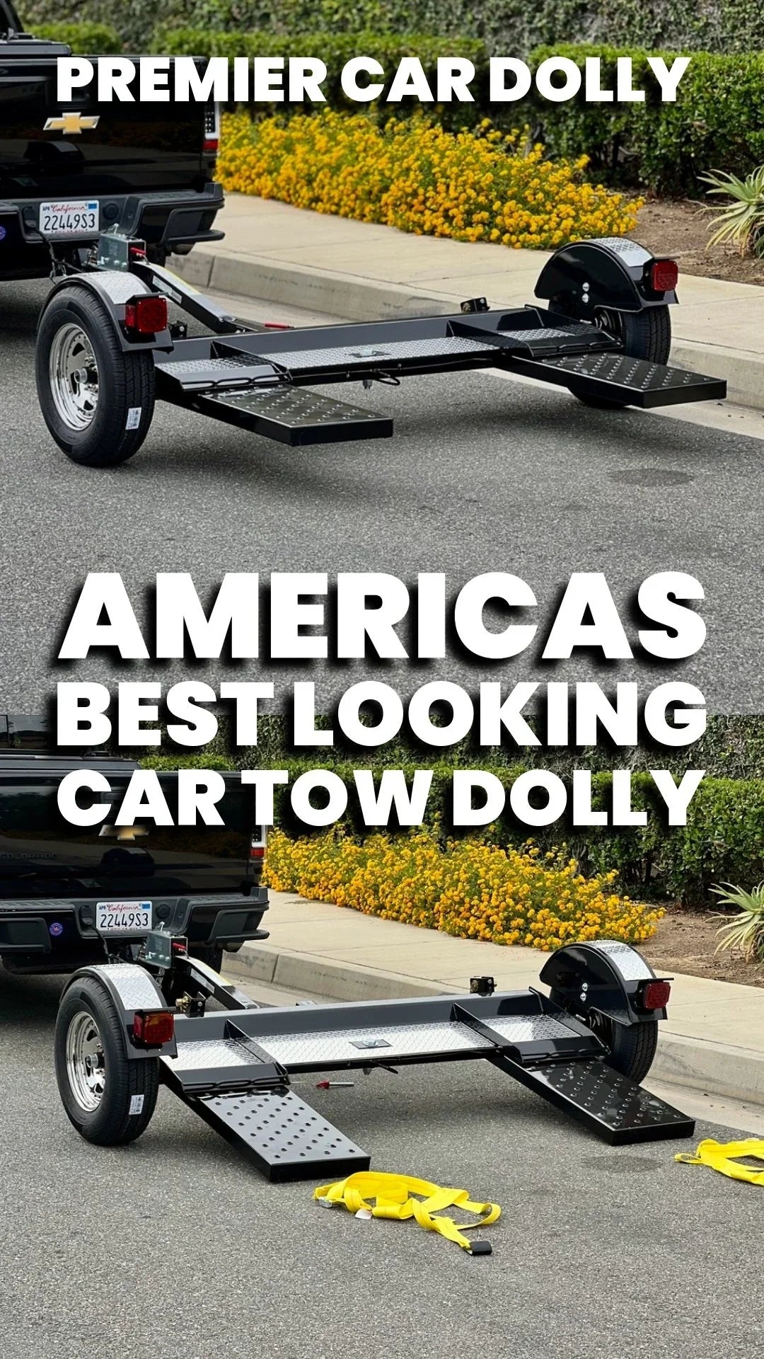 Premier Black & Chrome Tow Dolly