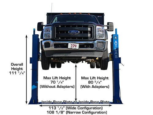 ATLAS BP12000 2 Post Bottom Plate Lift (12,000lbs Capacity)