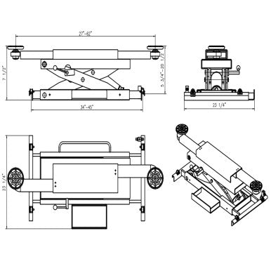 APlusLift ARJ-60 6000LB Air Operated Rolling Jack